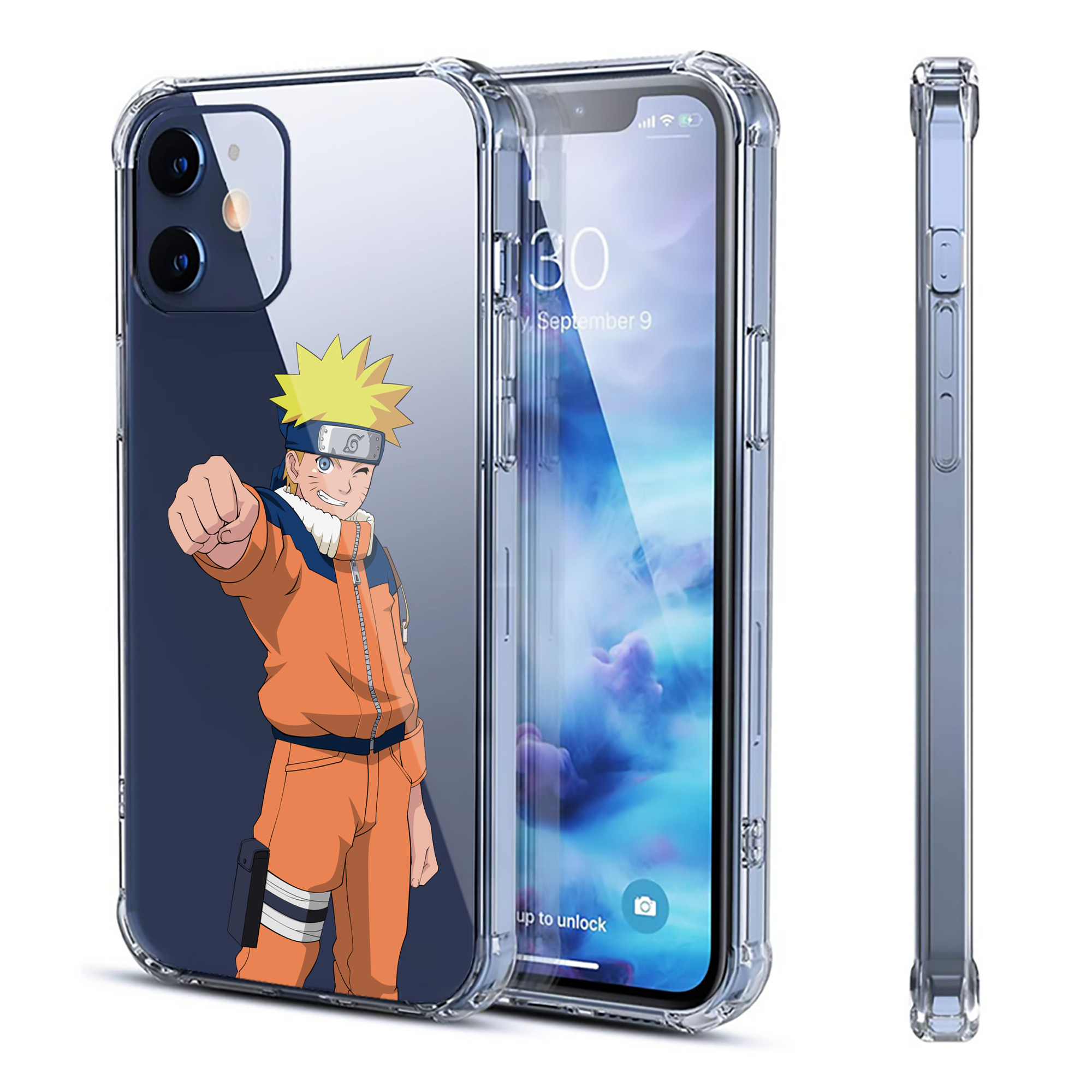 （画像用） NARUTO -ナルト- うずまき ナルト Uzumaki Naruto 【iPhone 12シリーズ対応】透明スマホケース（クリアソフトケース）